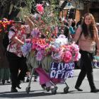Living option in the Alexandra Blossom Festival parade. Photo: CRAIG BAXTER.