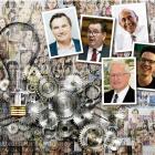 Clockwise from left: CTU president Richard Wagstaff, Finance Minister Grant Robertson, economist...