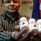Mukesh Kumar, from Blis Technologies, with some of the probiotic lozenges that will be...