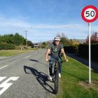 Wanaka Active Transport spokesman Simon Telfer cycles past one of the 
...