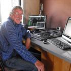 Chas Drader, pictured in his home Glenorchy Country 89.2FM studio in 2012. Photo: Mountain Scene