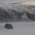 Central Otago reporter Adam Burns practises proper winter driving techniques at Cardrona. PHOTO:...