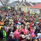An estimated 2000 students braved bitterly cold conditions to attend the Agnew St party in...