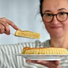 Olesia pipes the French madeleines she loves.