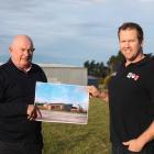Southland Racing Club president Sean Bellew and developer Will Kennedy show 
...