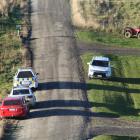 Police were seen parked in the rural Southland town of Glenham yesterday following a tractor...