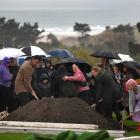 A natural burial takes place at Green Park cemetery last year. PHOTO: STEPHEN JAQUIERY

