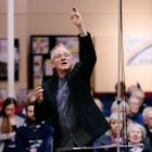 Kenneth Young conducts the Southern Sinfonia during the Star Regent Variety Concert at the Regent...