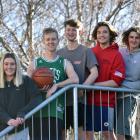 Salmond College residents (from left) Shannon Glover (21), Josh Greer (18), Blair Scho (19),...