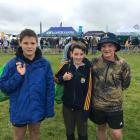Blue Mountain College pupils (from left) Charlie Ottrey (12), Dylan Young (12) and Riley Hill (13...