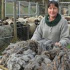 Wool classer Anne-Marie Parcell, of Bannockburn, has received a merino merit award for the clip...