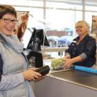 POPULAR: Catherine Haig of Rolleston at the new FreshChoice Prebbleton. She is served by checkout...