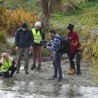Filming to promote the Wanaka Water Project’s work are  (from left) project manager Megan...