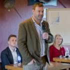 New Zealand First list MP Mark Patterson speaks at an election forum at the Tautuku Fishing Club...