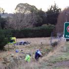 A people mover was badly damaged in a crash at Maheno in which the driver was killed. PHOTO: GUS...