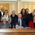 Members of the Waitaha Trust and the Waitaki District Council. PHOTO: GUS PATTERSON