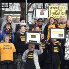 Protesting the pay gaps that still exist for some teachers, nearly 100 New Zealand Educational...