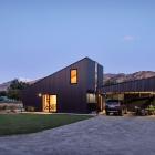 This boldly shaped Hawea Flat home was designed by Rafe Maclean Architects for a young couple...