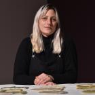 Ayesha Green relaxes at the Dunedin Public Art Gallery on Tuesday afternoon. PHOTO: GREGOR...