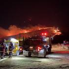 Firefighters will not be approaching the blaze tonight. Photo: Richard Emerson