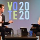 University of Otago students Logan Stadnyle and Bella Cartman carry out a mock interview to...
