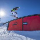 Queenstown snowboarder Tiarn Collins competes during the Obsidian big air event at Cardrona....