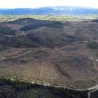 The site of a proposed Dunedin City Council landfill appears in the foreground of this aerial...