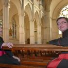 Monsignor John Harrison (left), of the Catholic Diocese of Dunedin, and Dean of Dunedin’s St Paul...