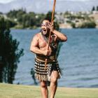 Tourists want to know more about Maori culture ...  Joe Waide, of WanaHaka, at work. PHOTO:...
