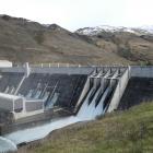 The spillway at the Clyde Dam has been discharging water from Lake Dunstan — it is pictured here...