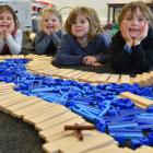 Broad Bay School pupils (from left) Ruby Clarke (5), Vera Wainwright (5), Emerson Bond (6) and...