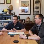 Mountain River Venison marketing manager John Sadler (left) met supplier David Morgan and...