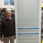 Paul Wilkins displays South Canterbury rainfall data from 1988 in his front office in a bid to...