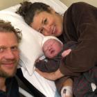 Newborn Makai Taylor James with mother Kristi James and father Mick Coonrod. PHOTO: SUPPLIED
