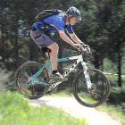 Mountain Biking Otago president Hamish Seaton in action on the Signal Hill track in Dunedin...