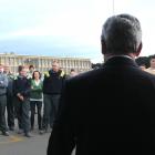 New Zealand First leader Winston Peters’ bus tour of the country included a stop at the Tiwai...