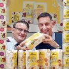 Salvation Army captain David McEwen (left) and Harraways chief executive Henry Hawkins on...