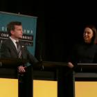 ACT leader David Seymour, and MC Tova O'Brien. PHOTO: TRACEY ROXBURGH