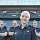 St Kilda Fire Station’s newly appointed Station Officer Barbara Olah, with (from left) Qualified...