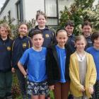 School pupils who spoke at the Otago Peninsula Community Board meeting were (back from left)...