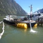 The boat has now been disassembled and removed from Milford Sound for disposal. Photo: Supplied