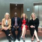 New Labour MPs (from left) Ingrid Leary (Taieri), Ibrahim Omer (list), Rachel Brooking (Dunedin,...