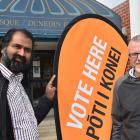 Otago Muslim Association president Dr Rizwan Mohammed (left) and deputy chairman Steve Johnston...