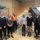 Members of the Timaru Girls’ High School Young Farmers Club (from left) Katelynn Coleman (15),...