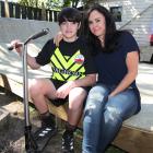 Jonty and Lucy Abbott on the skateboard ramp built for the 12-year-old after an appeal was...