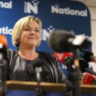 National Party Leader Judith Collins talks with media after her party's loss to Labour. Photo:...