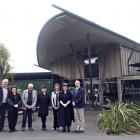 At the inaugural meeting of the Otago local advisory committee at Orokonui Ecosanctuary are (from...