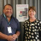 South Dunedin-based Community Finance worker Lloyd Maole and team leader Mel Aicken in their new...