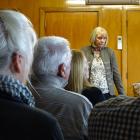 Waitaki MP Jacqui Dean meets Tarras residents yesterday to hear first hand their views on the...