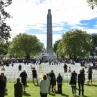 Thousands of people took a moment to reflect at the Armistice Day Service at the cenotaph in...